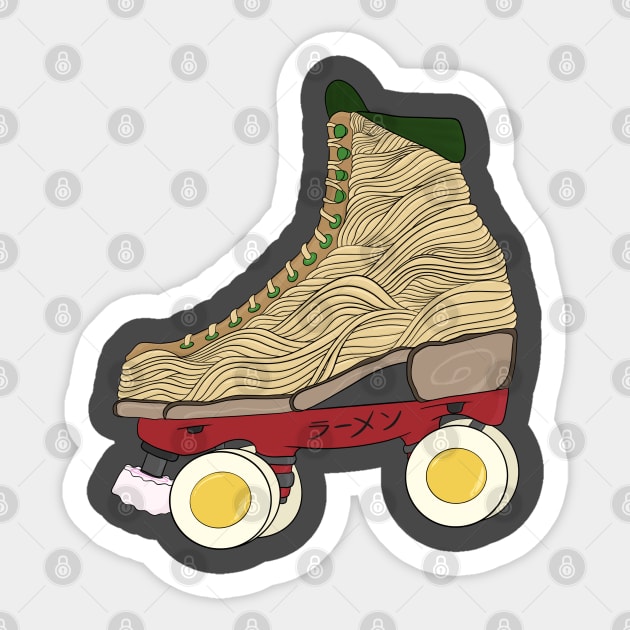 Ramen Roller Skate Sticker by RiaoraCreations